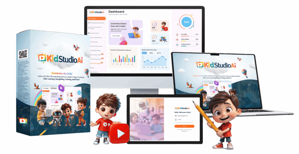 KidStudio AI features screenshot