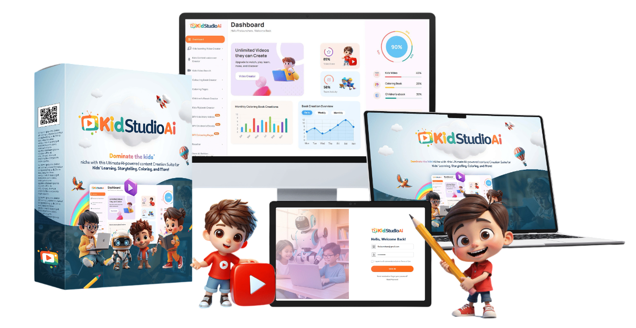 KidStudio AI features screenshot