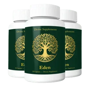 Eden Supplement Bottle – Natural Greens Detox Capsules for Health & Energy